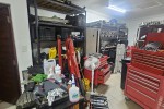 Workshop car spares, tools, shelving