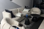 3 couches, Fridge, Microwave, 2 Coffee tables, Bed, Headboard