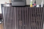 Double bed, Corner couch, Fridge, Washing macine, Shoe drawer, Work ta...