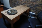 Wooden Desk, Wooden Cupboard