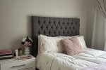 Double bed, base and headboard