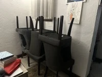 Couch, TV Stand, Dining Table and Chairs, Fridge, Coffee Table