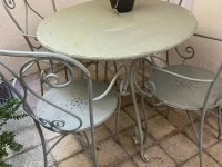 Garden table small, x4 Garden chairs, x2 Bedside Tables