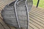 Outdoor chairs, gas braai and gas cylinder