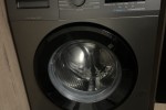 Bed, Headboard, Couch, Washing machine, Fridge, TV