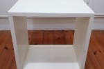 Double bed, Bedside table, Desk, Small bookshelf, Fridge