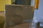 Upright Fridge, Microwave, TV