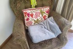 Double bed, dining room table, single seater couch, double seater couc...