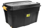 7 x 110 liter plastic totes with wheels underneath - and some smaller ...