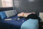 Queen Bed, 2 Suitcases, Travel Bag