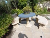 Garden concrete patio set.