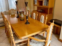 Dining table, chair, side board