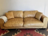 Queen sized with draws, 3-seater couch
