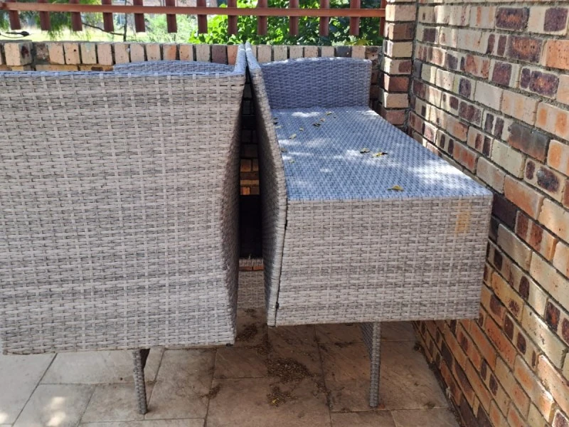 Dinner table and 6 chairs, lounge suite 3 seater couch and 2 seater co...