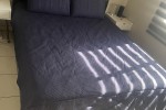 Queen Size Slay Bed and Mattress, 3 Seater Couch, Fridge, Ottoman, Sin...
