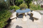 Garden concrete patio set.