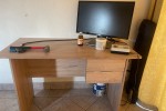 Queen size bed, Bed side table, 1 table 120cm, Fridge, 8 boxes, 2 laun...