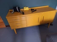 Double bed, Double door fridge, Dishwasher, Medium size tv cabinet, Cr...