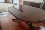 Dining room table, Dining room cupboard, 6 x dining room chairs