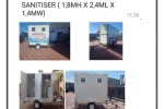 Portable toilets on a trailer