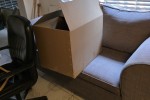 1x fridge, 1x 2 seat couch, 1 x round glass table. 2x chairs, 1 x glas...