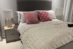 Double bed, BedSide tables, Bed lamps, 2 bar stools, 3 carpets, Tv sta...