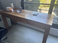 Queen bed with bed head and pedestals, Three quarter bed with bed head...
