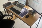 Double bed, L-shape couch, Study desk, Single door fridge, Front end w...