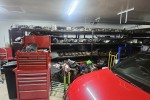 Workshop car spares, tools, shelving
