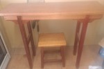Sleeper wood Chest, Table, Chair