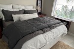 Queen size bed, 10 x Plastic crates, 5 medium boxes, Mirror, Small cup...