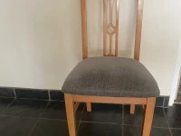 Chest of drawers, small desk, bed side table, One dining chair, pictur...