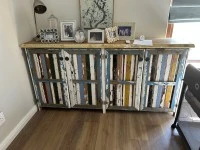 Dining room side table, Glass double door cabinet