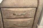 Queen size bed, 2 pedestals, 3seater couch, 2 chairs, tv