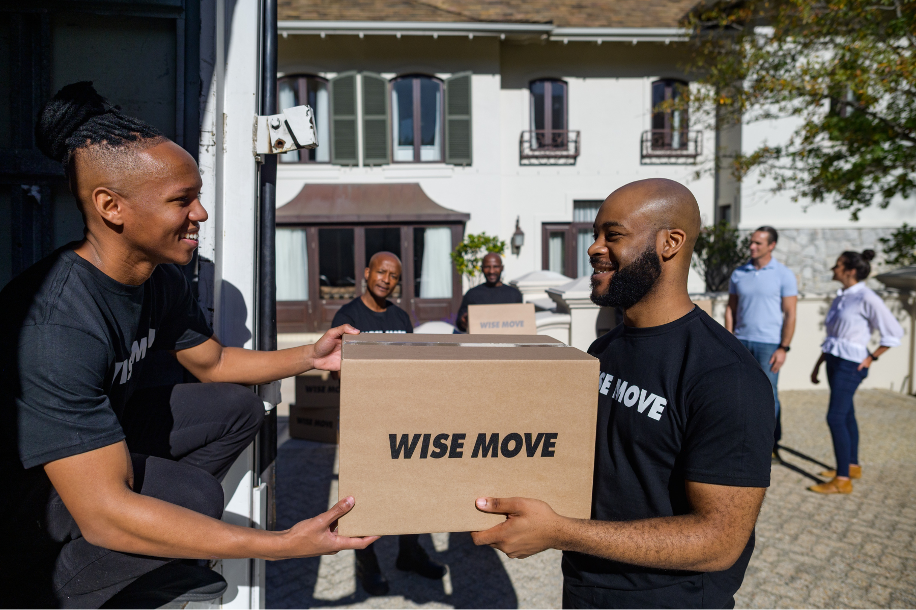 Wise Move team packing boxes into moving truck in Johannesburg