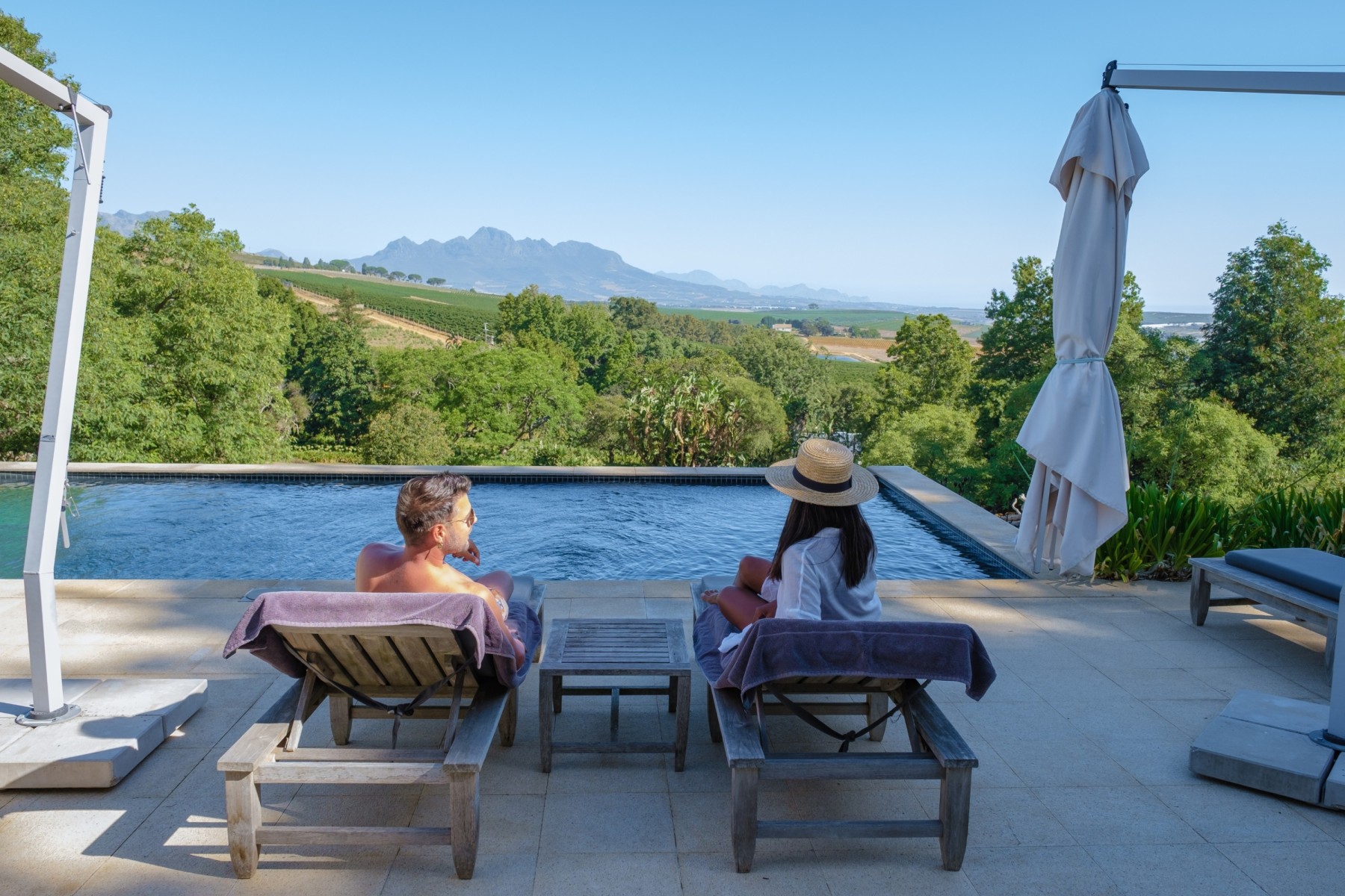 Pool day in Stellenbosch during late summer