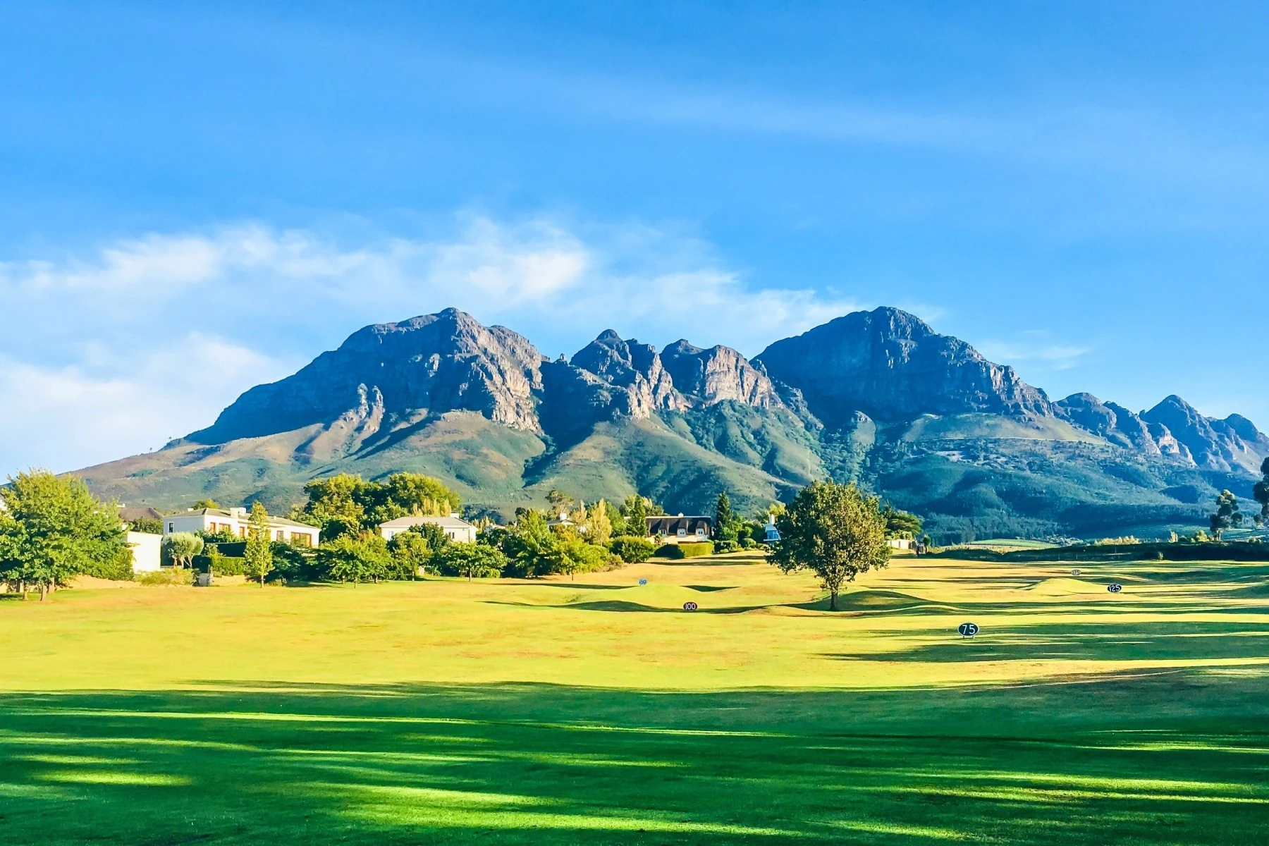 View of Erinvale Golf Estate in the Helderberg area, a popular Cape Town semigration destination