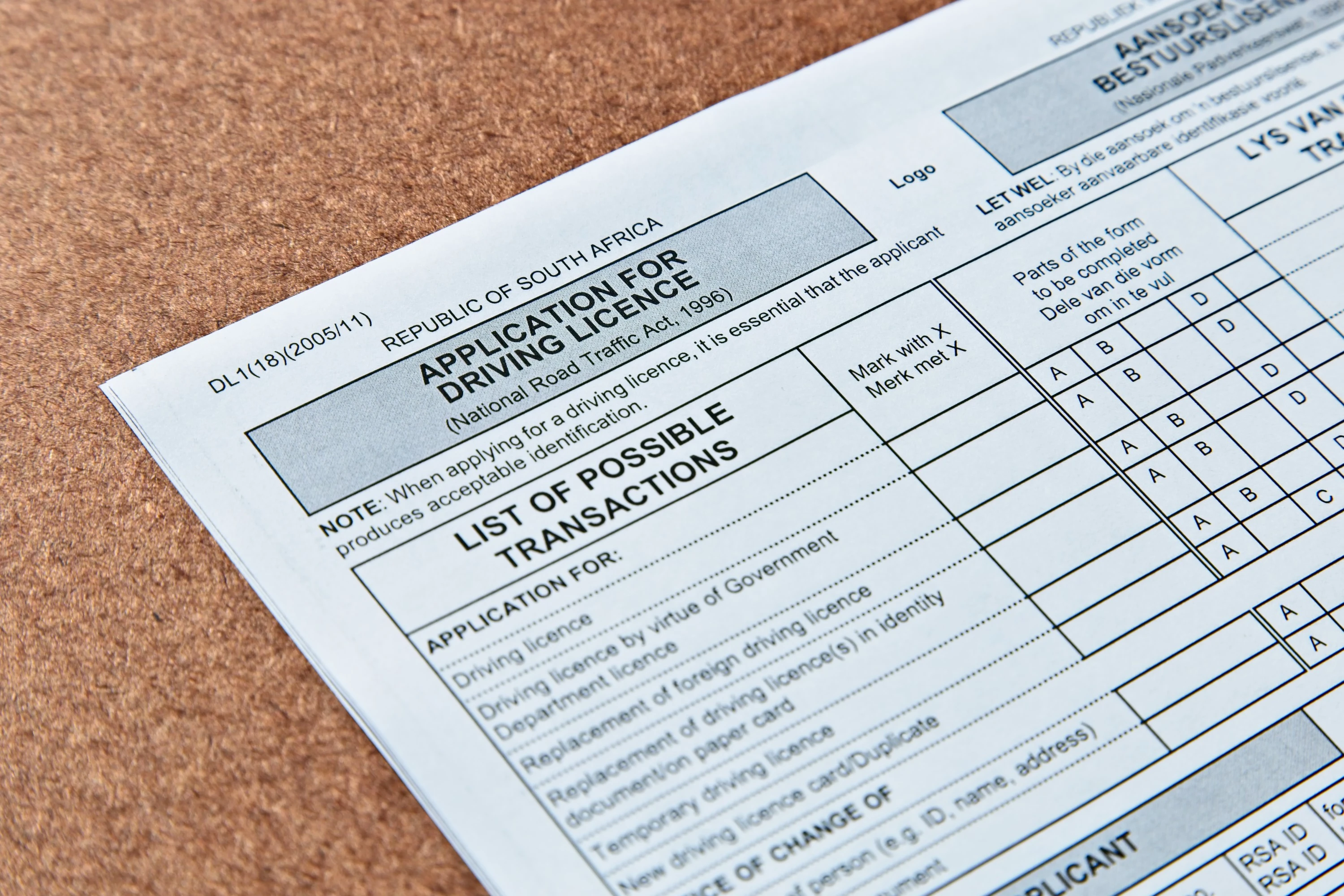 Drivers license renewal form