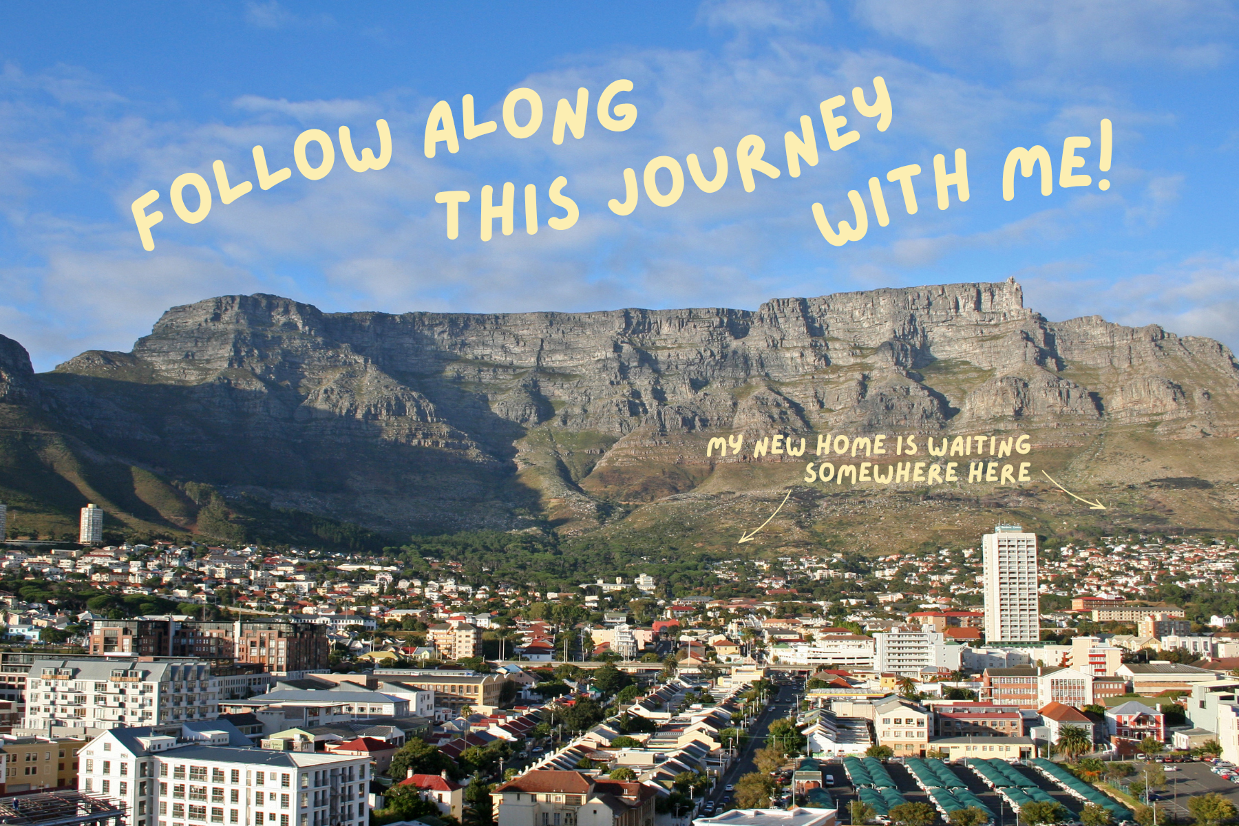 View of the Cape Town city bowl and Table Mountain