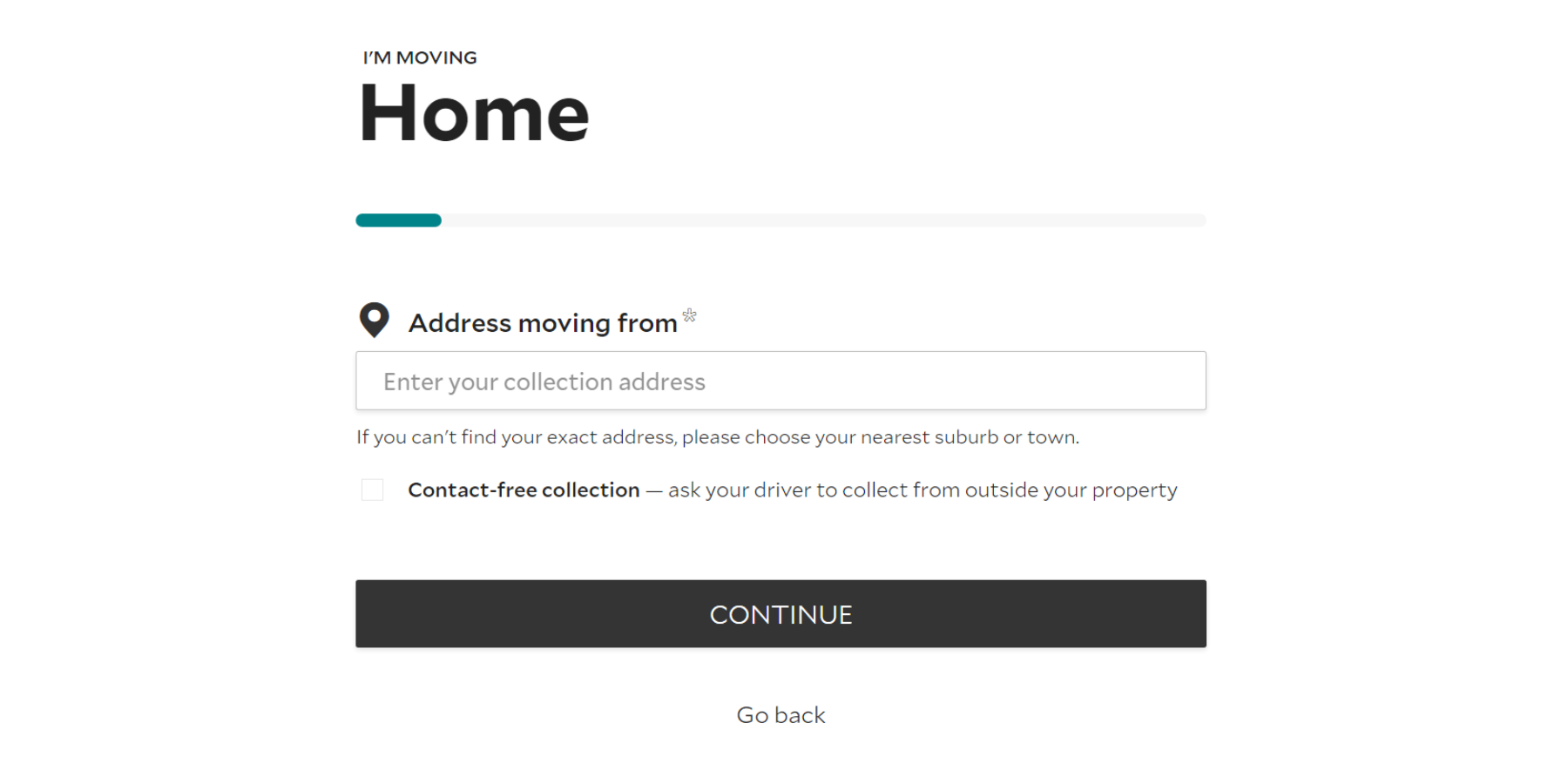 Enter move details for moving inventory list